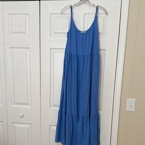 Z Supply Blue Tiered Maxi Dress